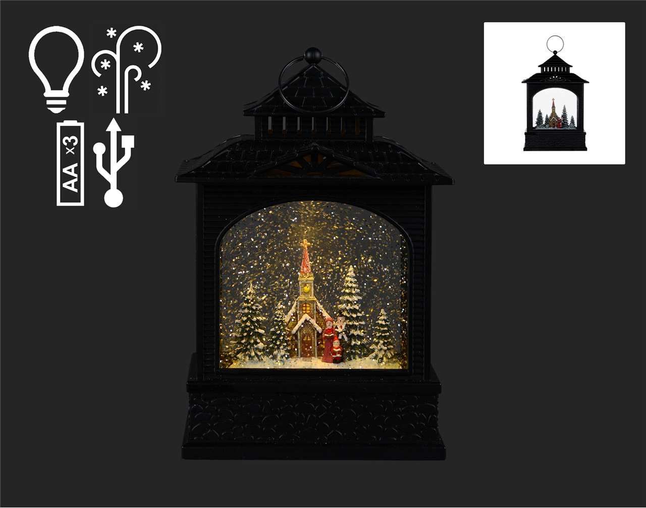 E6245 - LANTERN BLACK CHURCH