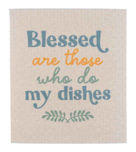 CG199365 - FUN+FUNNY REUSABLE DISH CLOTH, NAME/TEXT: BLESSED ARE THOSE