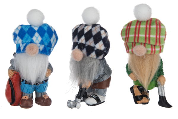 ER77222 - GOLF GNOME POCKET CHARM, DESIGN: BLUE