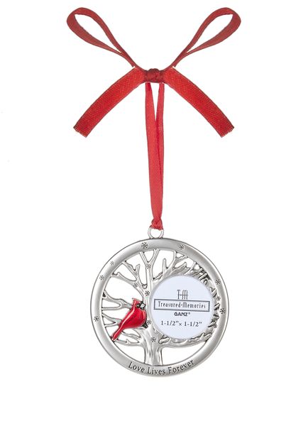EX26691 - MEMORIAL PHOTO ORNAMENT - 3/ASST, NAME/TEXT: LOVE LIVES FOREVER