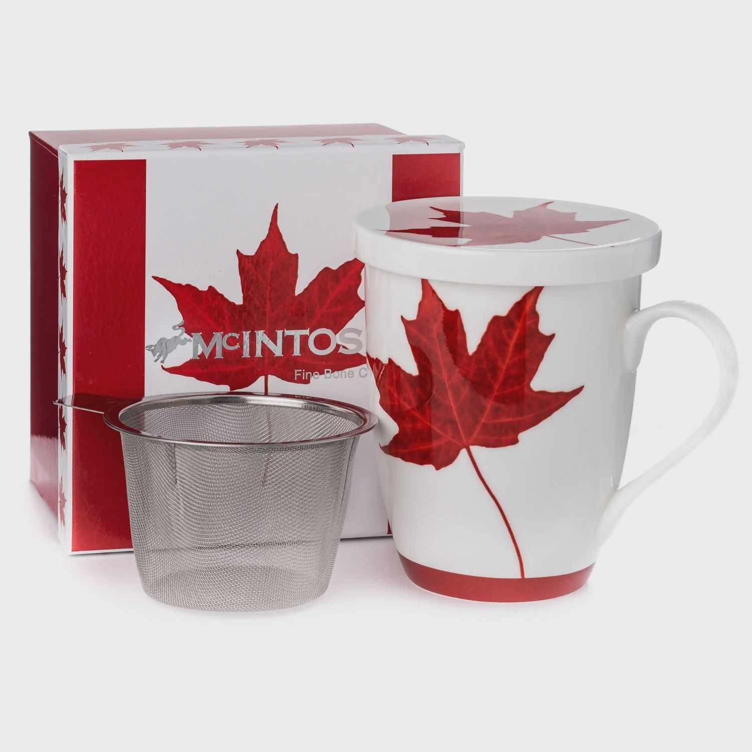 MC020092 - MEMORIES OF CANADA - TEA MUG W/ INFUSER &amp; LID