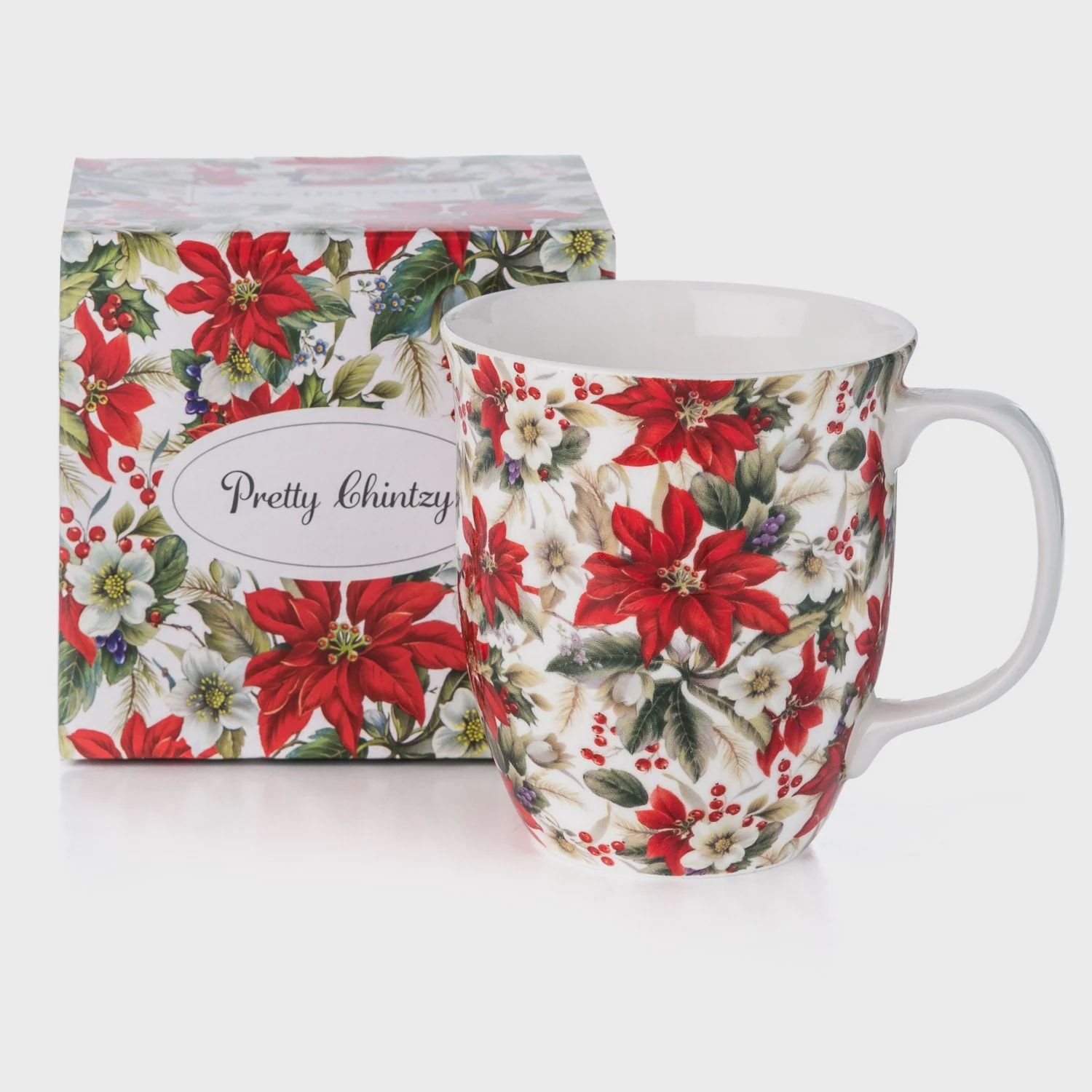 MC0302 - PRETTY CHINTZY POINSETTIA - JAVA MUG