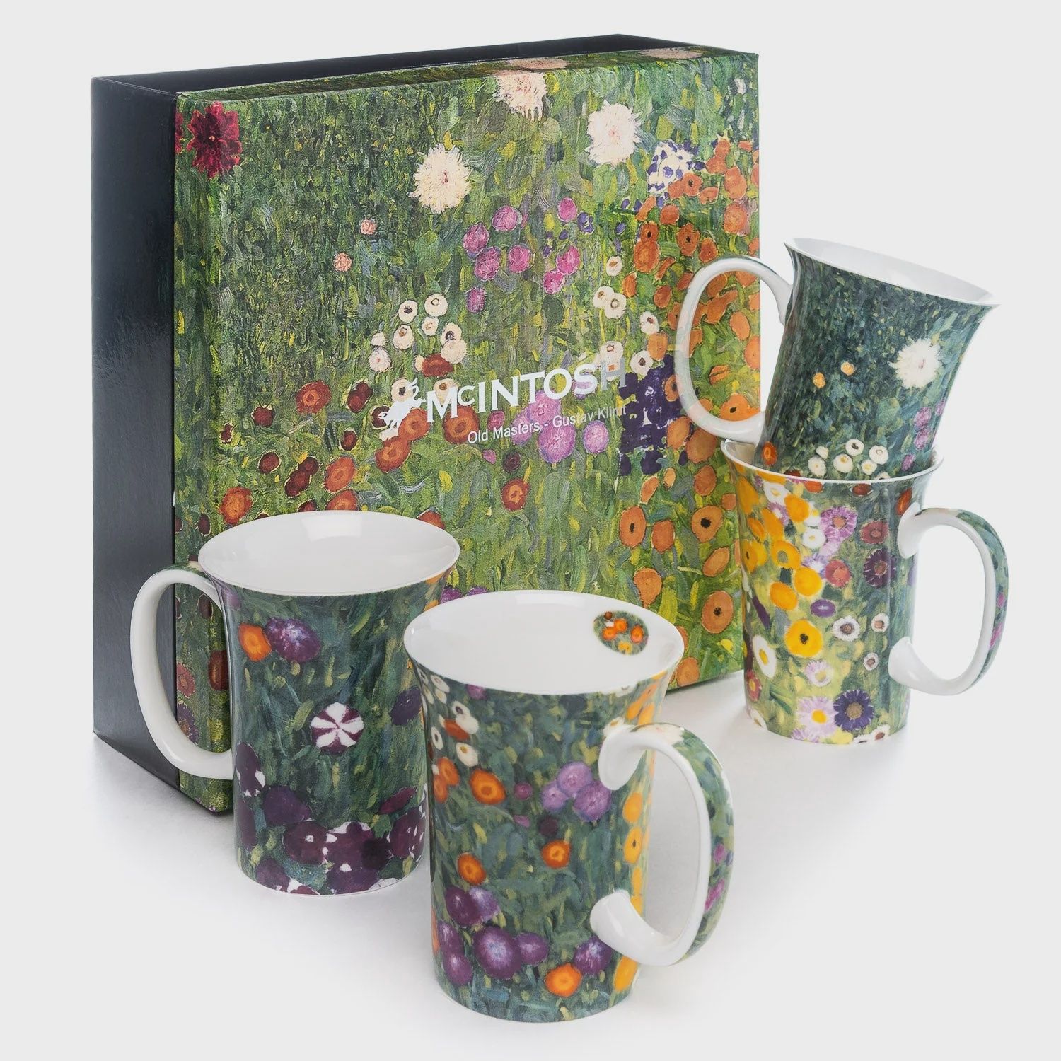 MC0315 - KLIMT FLOWER GARDEN - SET OF 4 MUGS