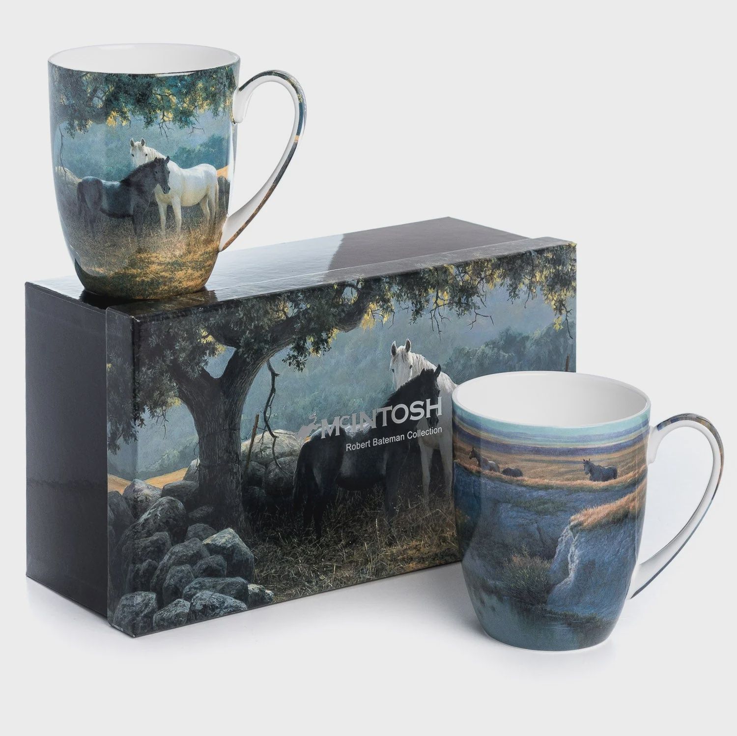 MC0334  - BATEMAN HORSES - SET OF 2 MUGS