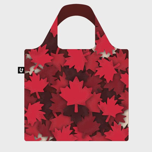 4081 - FOLDABLE TOTE - CANADIAN MAPLE LEAVES