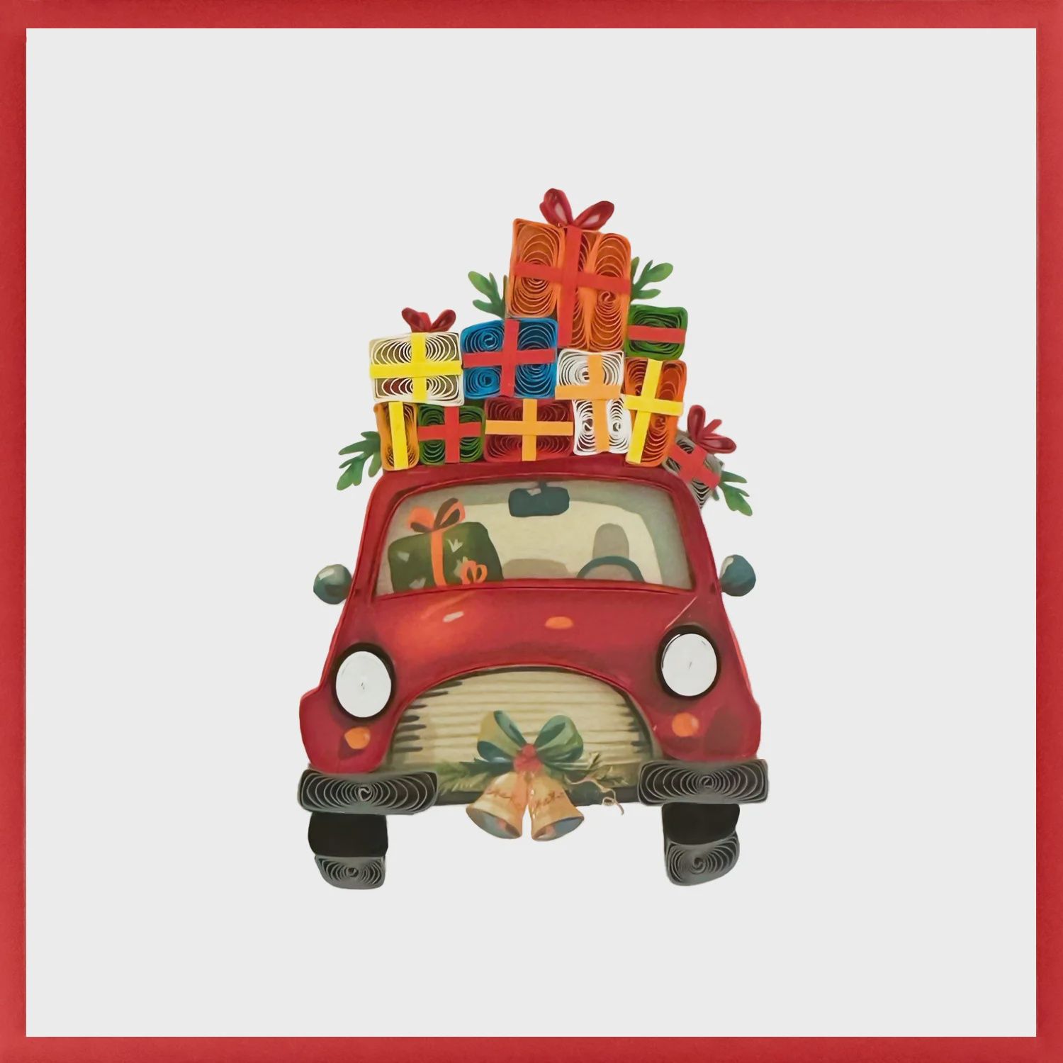 8644-QUILL0166 -BL/CAR WITH PRESENTS