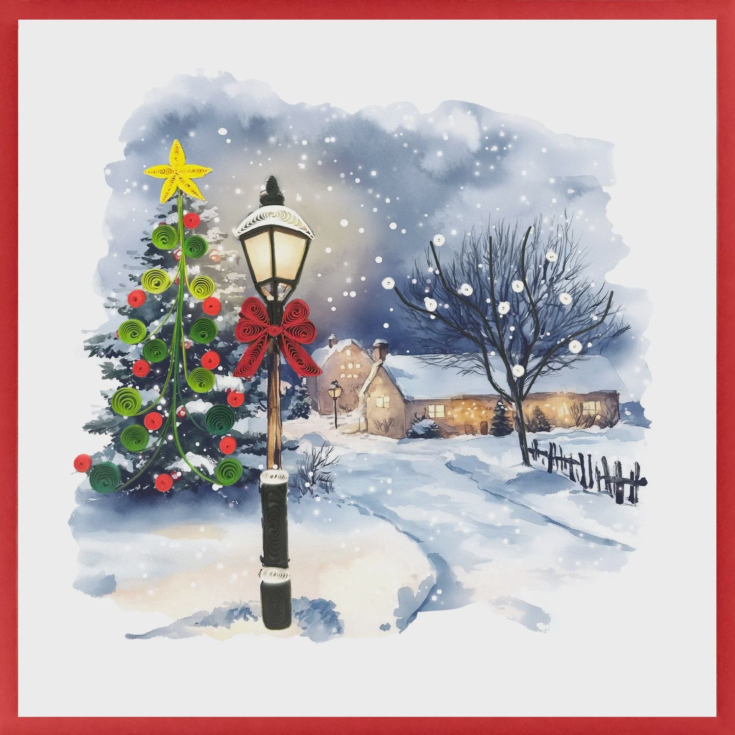 8644-QUILL0171 - BL/HOLIDAY LAMP POST