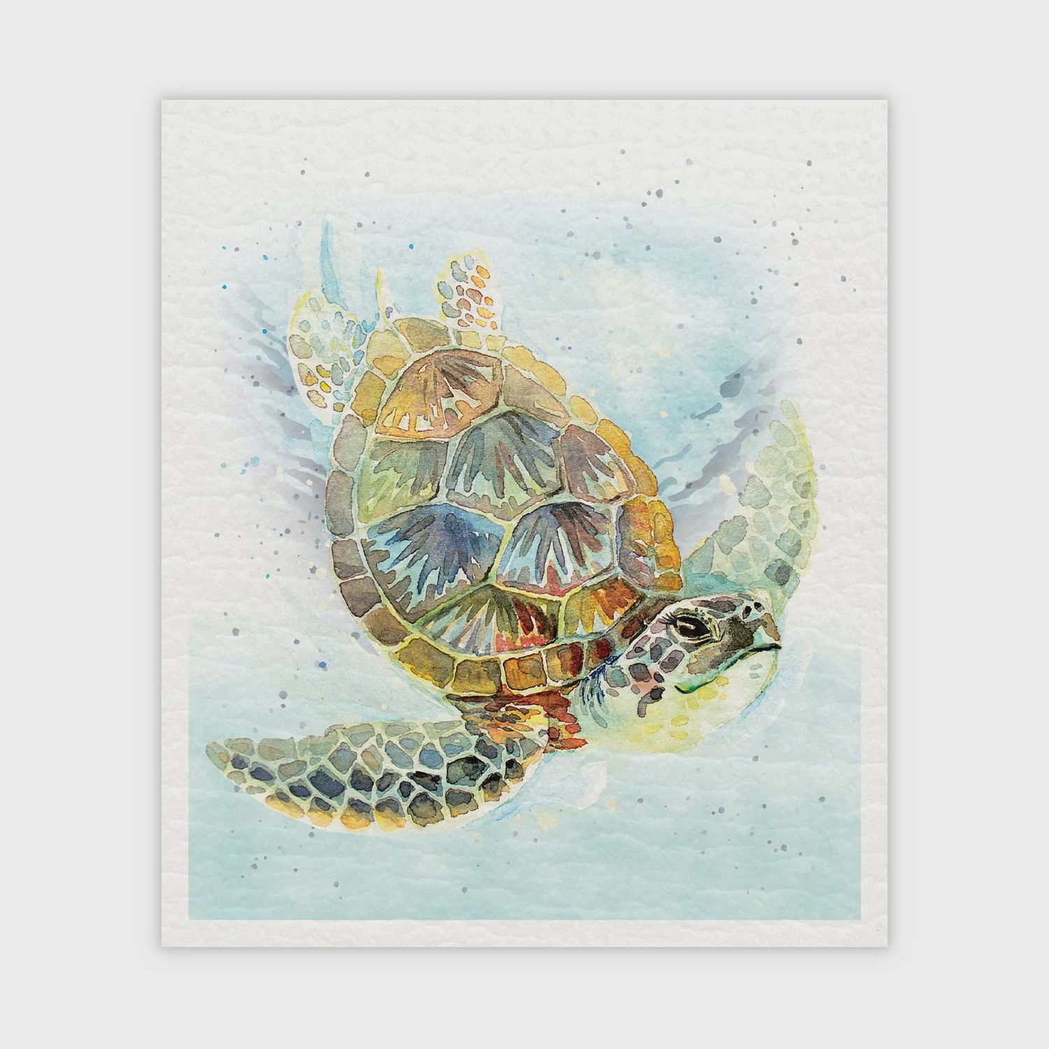 947A-SDC0287 - SWEDISH DISH CLOTH S/2 - SLOANE THE SEA TURTLE