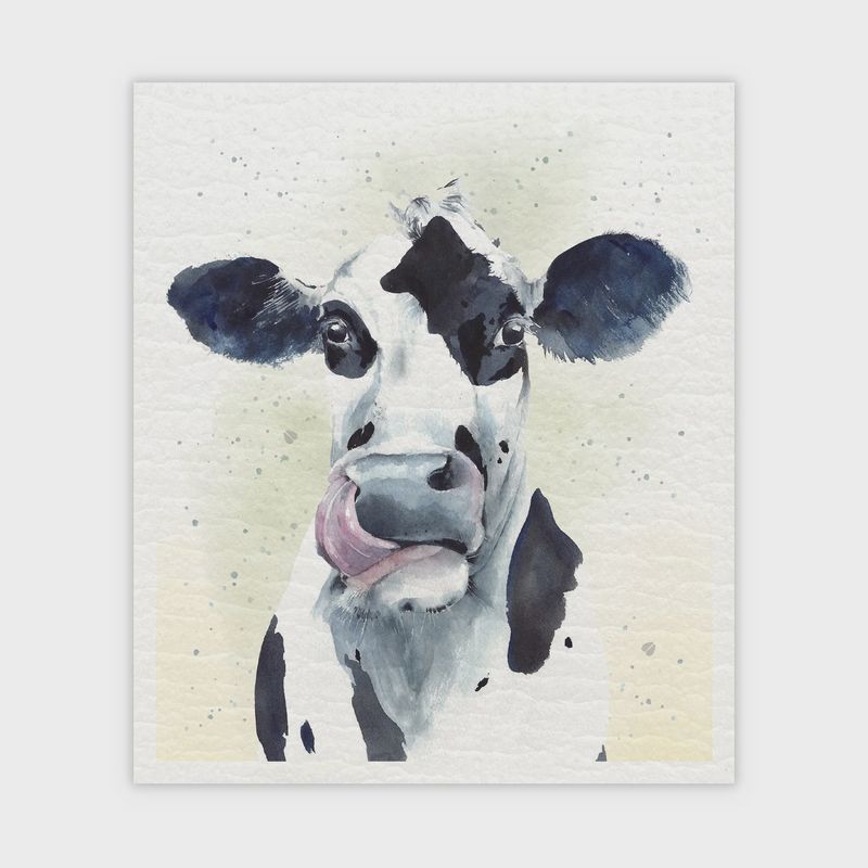 947A-SDC0078 - SWEDISH DISH CLOTH S/2 - CASEY THE COW