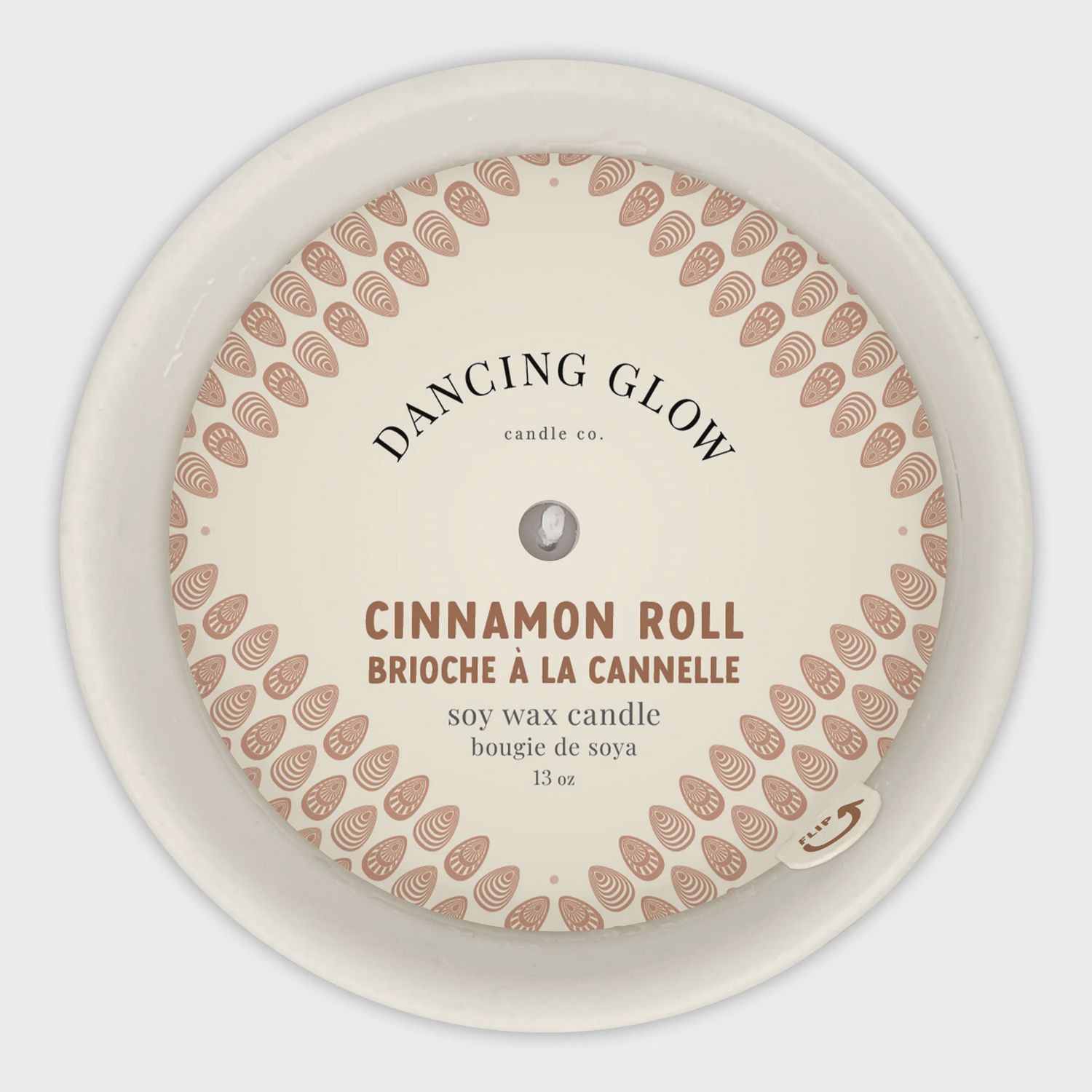 755-C13-004 - DANCING GLOW CANDLE - CINNAMON ROLL