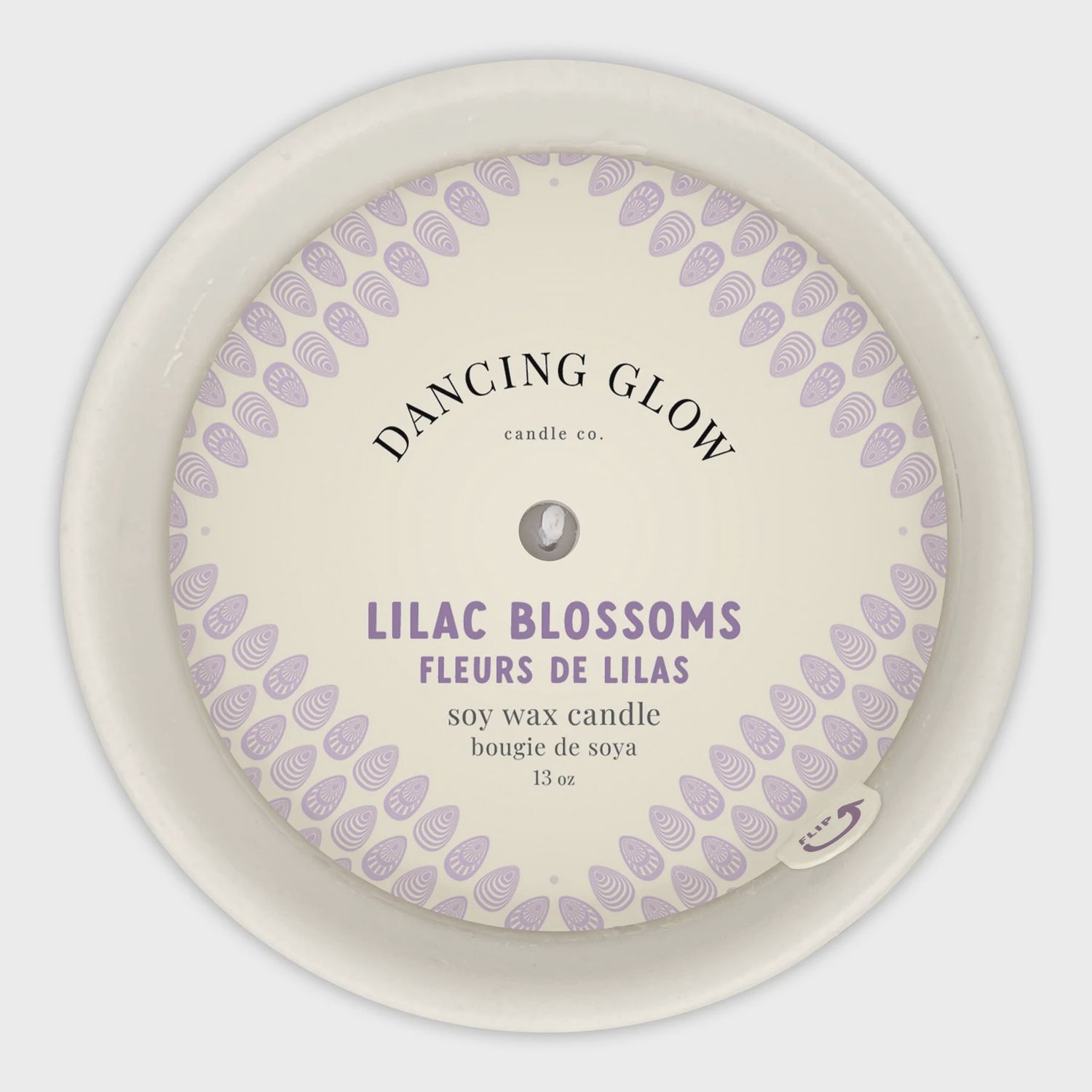 755-C13-010 - DANCING GLOW CANDLE - LILAC BLOSSOMS