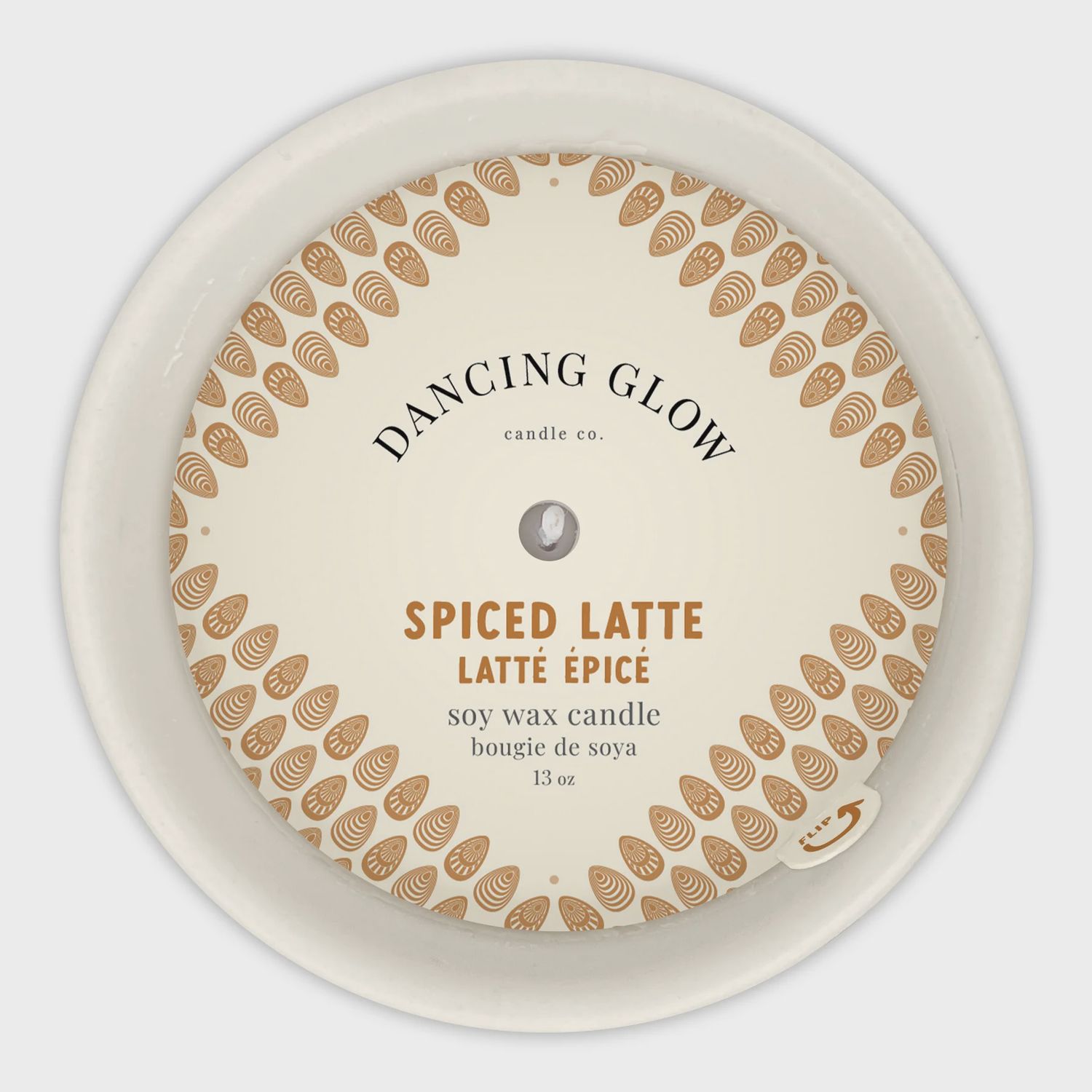 755-C13-018 - DANCING GLOW CANDLE - SPICED LATTE