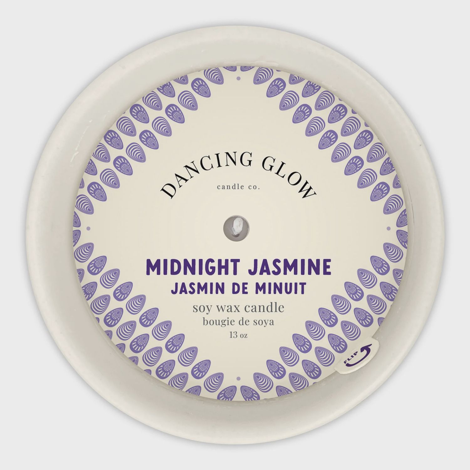 755-C13-012 - DANCING GLOW CANDLE - MIDNIGHT JASMINE
