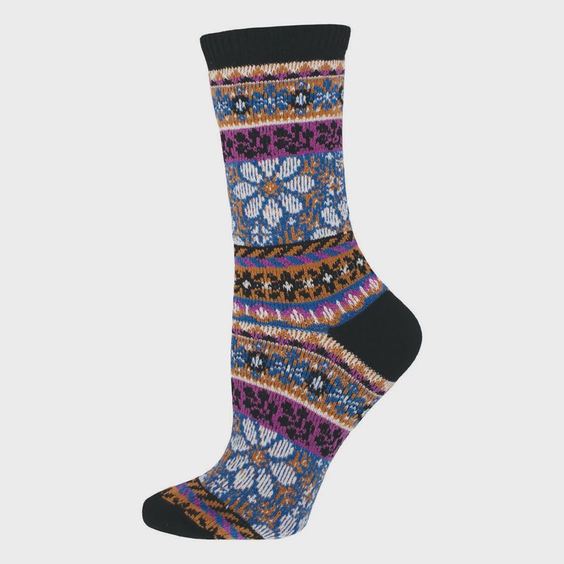 WNS3572-BLU / SWEATER SOCK - COMFORTABLE IN THE GARDEN / BLUE