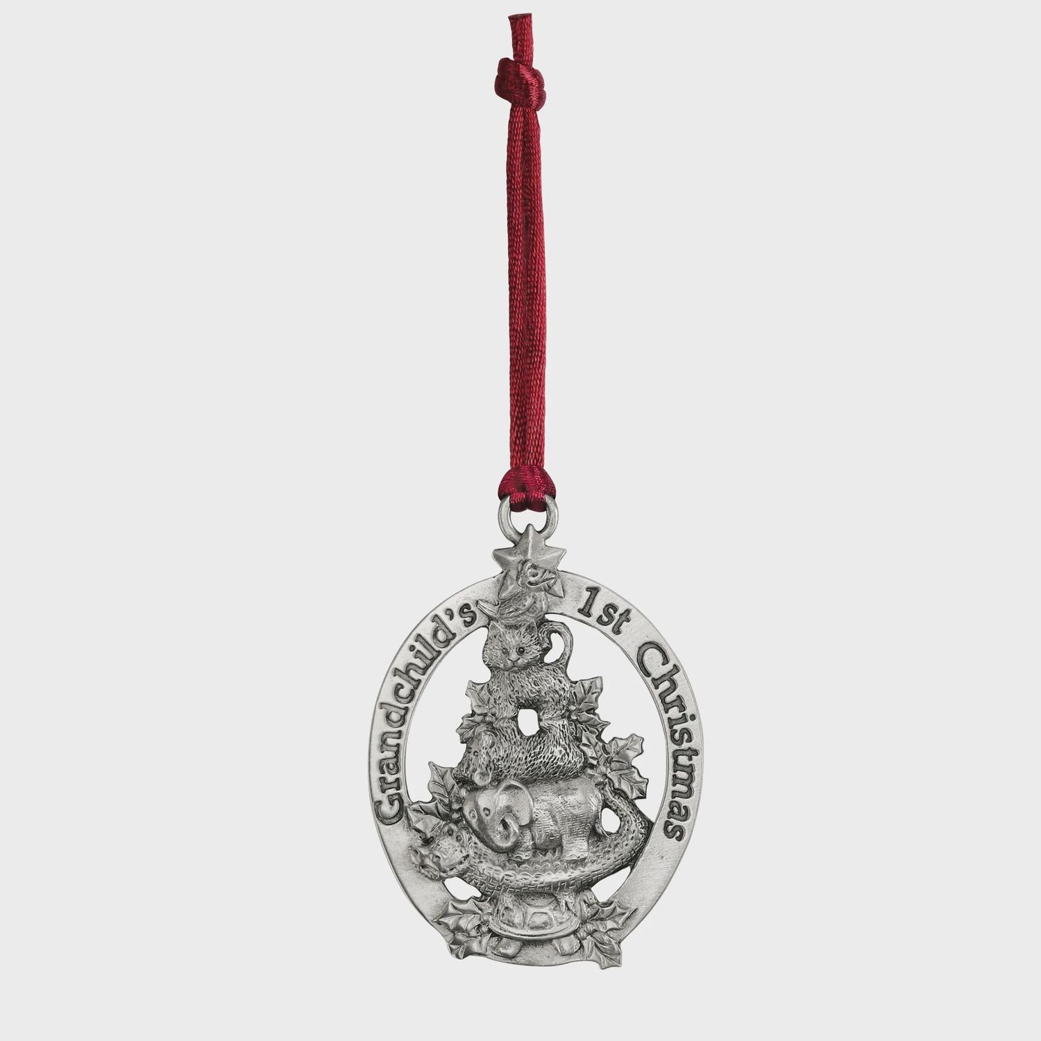 SGSC-576S - PEWTER ORNAMENT - GRANDCHILD 1ST C&#39;MAS