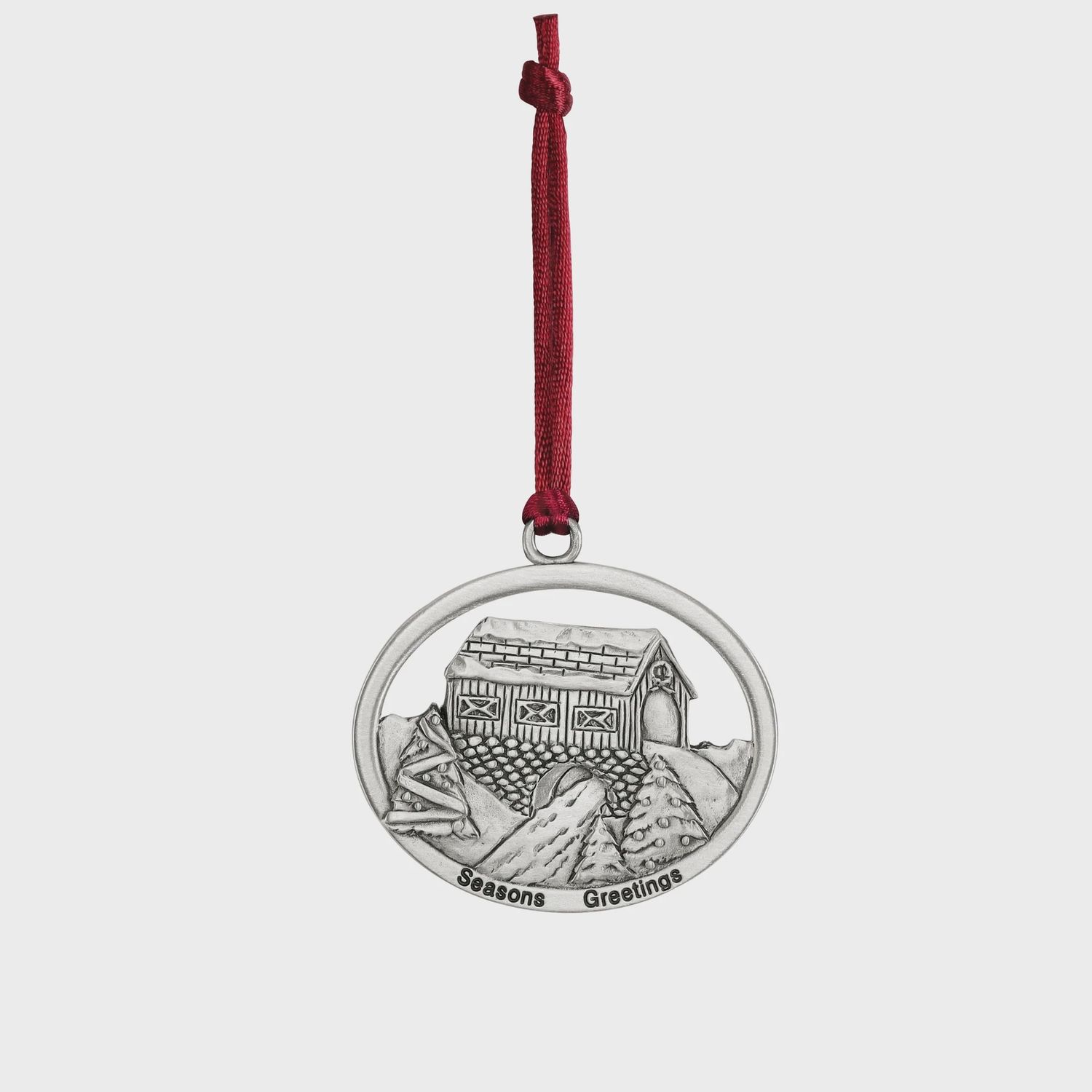 SGSC156S - PEWTER ORNAMENT - COUNTRY BRIDGE