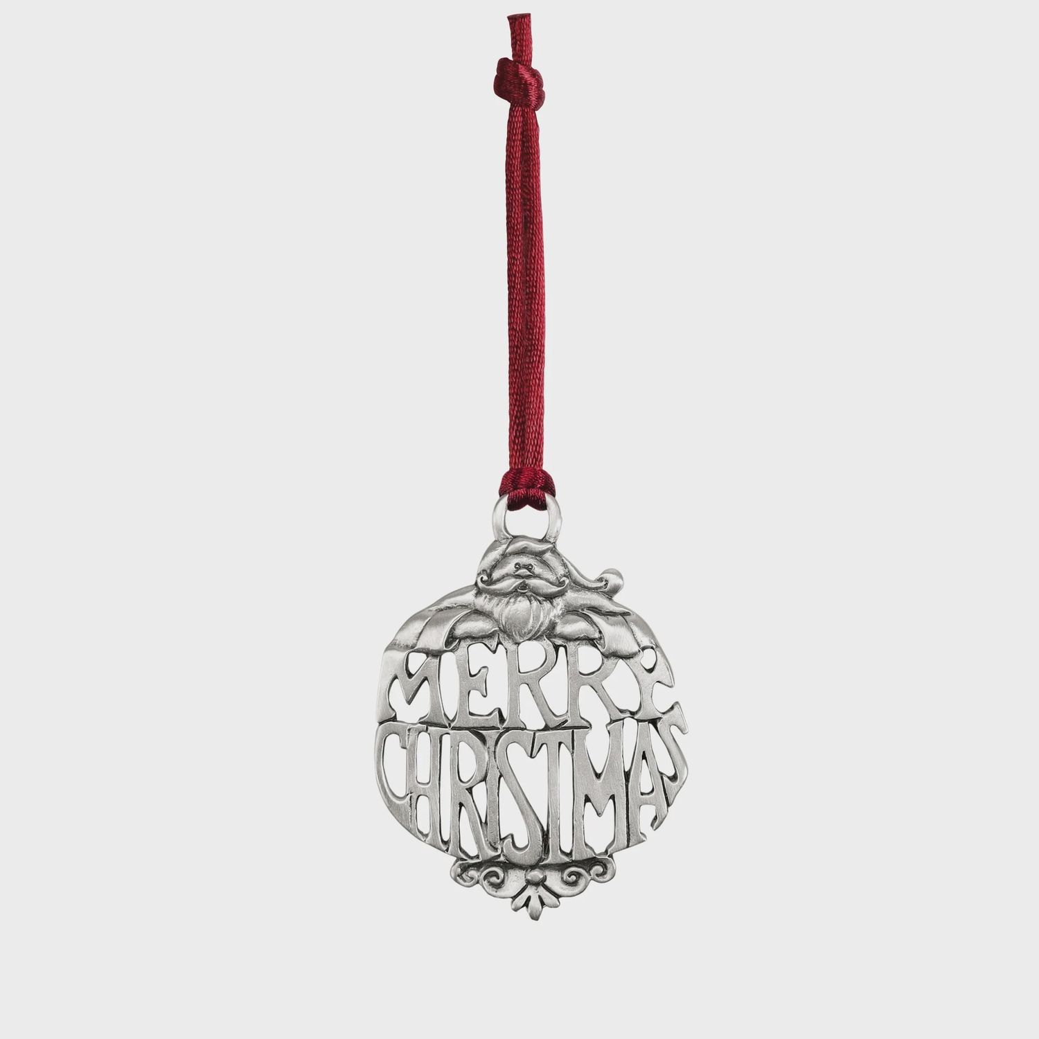 SGSC-593S - PEWTER ORNAMENT - MERRY CHRISTMAS SANTA