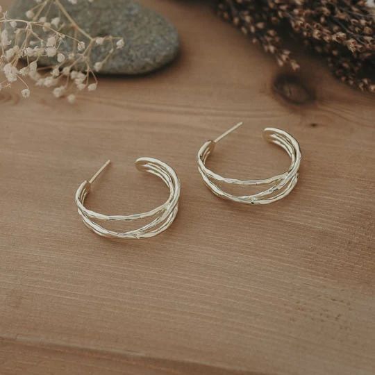 ENTWINEDHOOP-G - ENTWINED HOOPS-GOLD