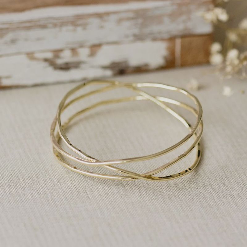 ENTWINEDB-G - ENTWINED BANGLE-GOLD