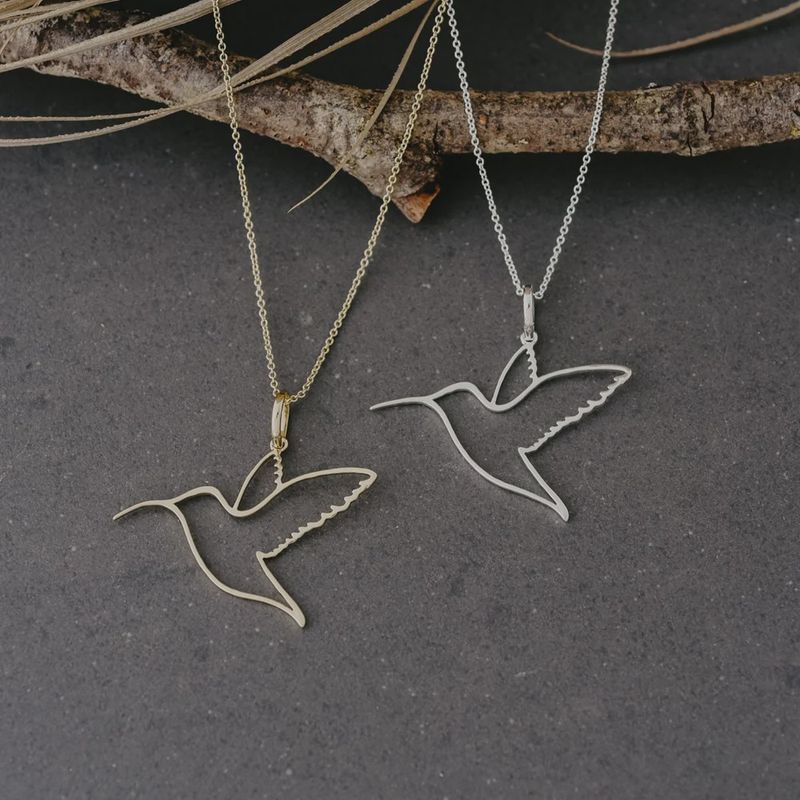 FLUTTERN-S - FLUTTER NECKLACE-SILVER