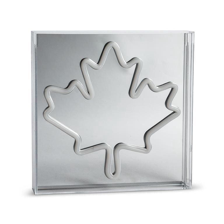 27-NEON-200 - SQ MAPLE LEAF NEON LED SIGN-RED