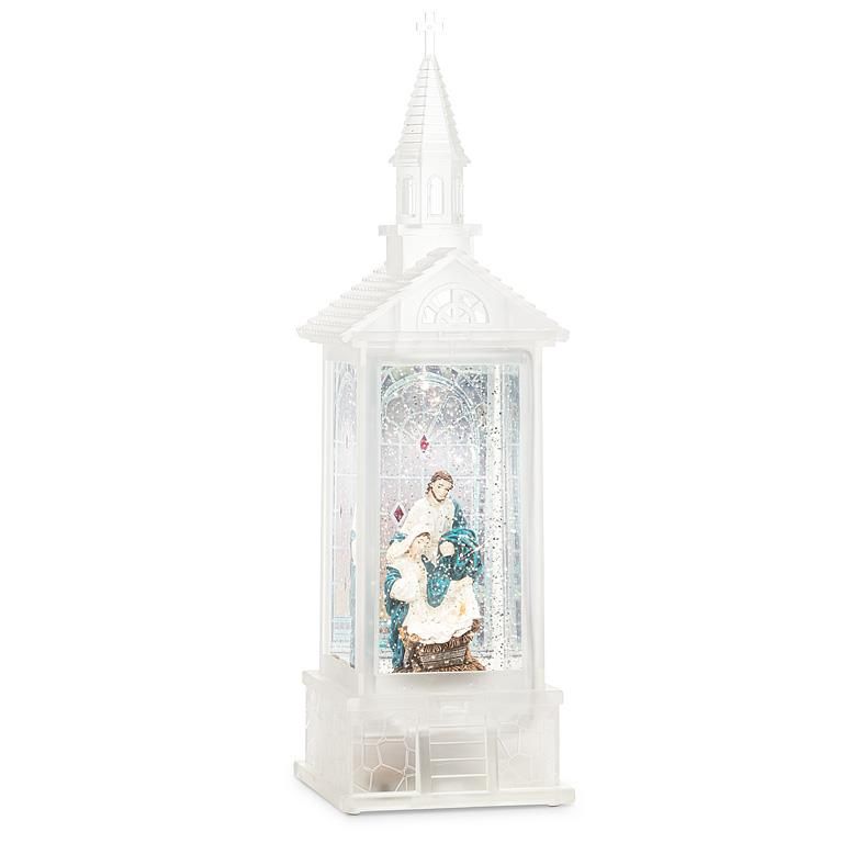 27-MARVEL-2069 - HOLY FAMILY IN GLITTER LED LANTERN