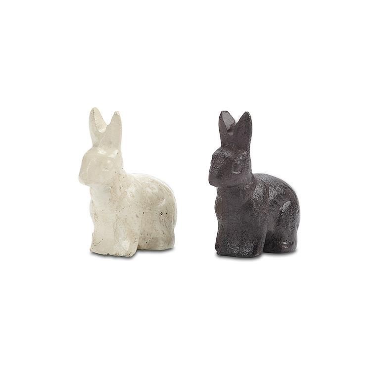 27-IRONAGE-163 - MINI SITTING BUNNY FIGURE / 2ASST