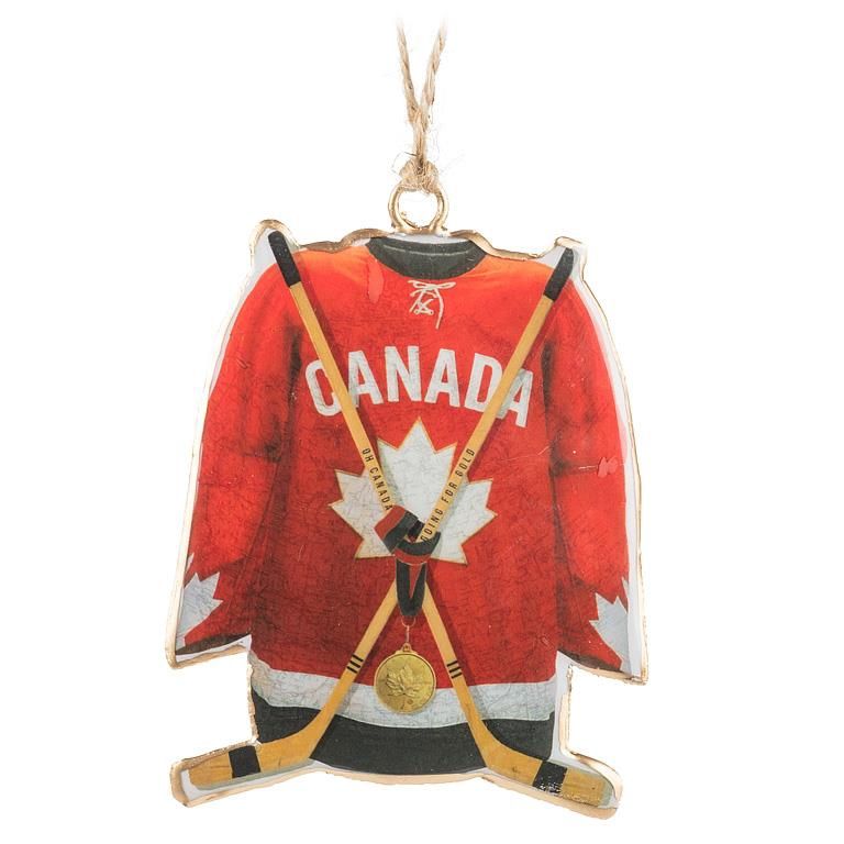 1337-IMPRINT-JERSEY-RED - CANADA HOCKEY JERSEY ORNAMENT-RED