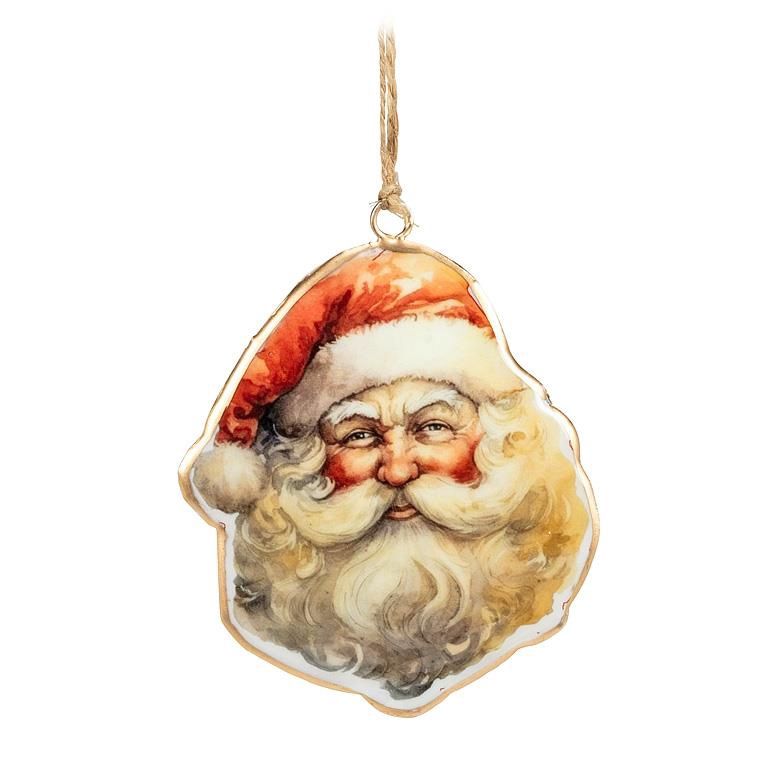 37-IMPRINT-132 - HAPPY SANTA FACE ORNAMENT