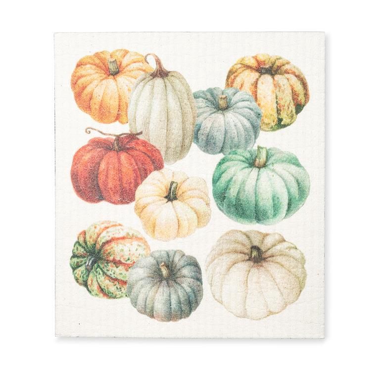 20-ASD-012 - COLORFUL PUMPKINS DISHCLOTH