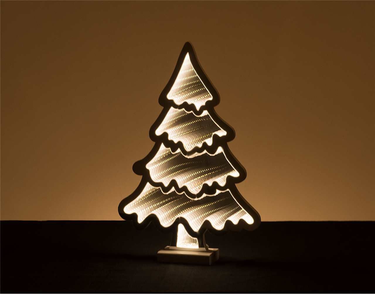 X4264 - INFINITY LIGHT - 15.5&quot; WHITE CHRISTMAS TREE W/BASE