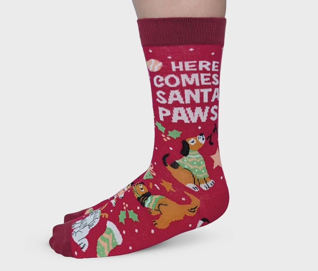3169 - WOMEN&#39;S SOCKS - SANTA PAWS