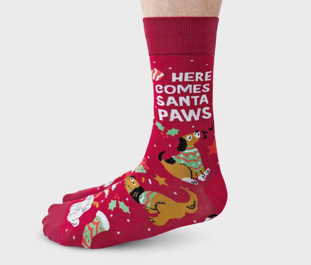 0588 - MEN&#39;S SOCKS - SANTA PAWS