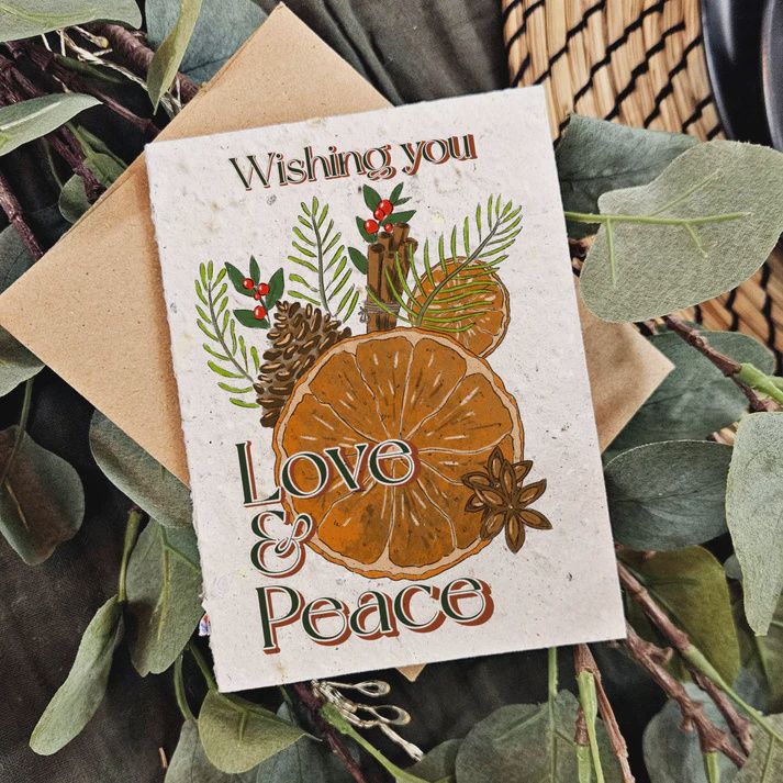 xmas001E - WISHING YOU LOVE + PEACE / CHRISTMAS