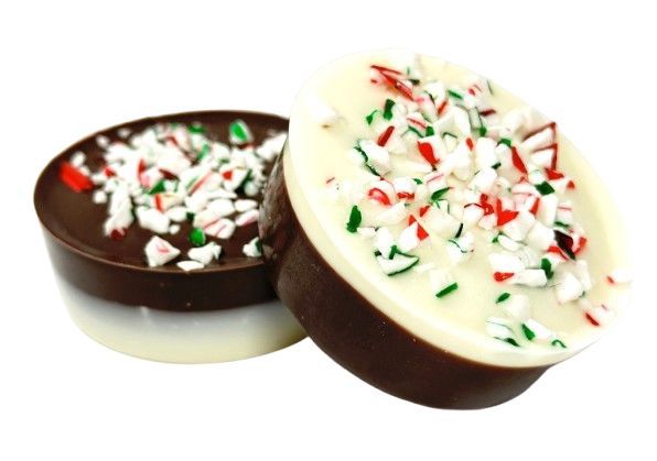 H49500 - MILK OR DARK CHOCOLATE OREO COOKIE W/PEPPERMINT TOPPING