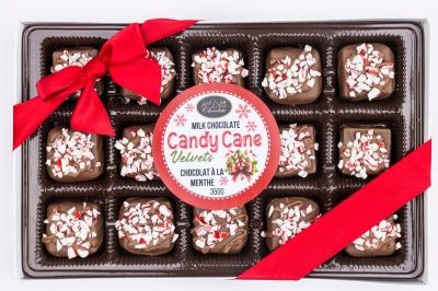 H78001 - 15CT CANDY CANE MILK CHOCOLATE VELVETS