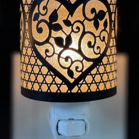 NL252241 - NIGHT LIGHT W/WAX WARMER - BLACK HEART