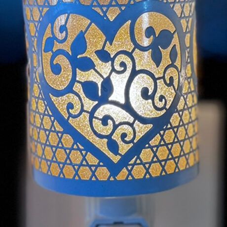 NL252242 - NIGHT LIGHT W/WAX WARMER - WHITE HEART