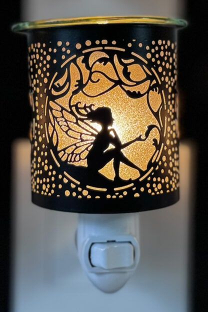 NL252251 - NIGHT LIGHT W/WAX WARMER - BLACK FAIRY