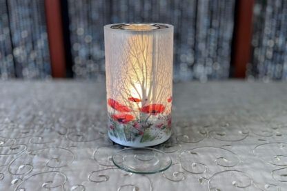 JJ253611 - ROTARY SWITCH INNER CAROUSEL GLASS LAMP LAMP - FOREST/POPPIES