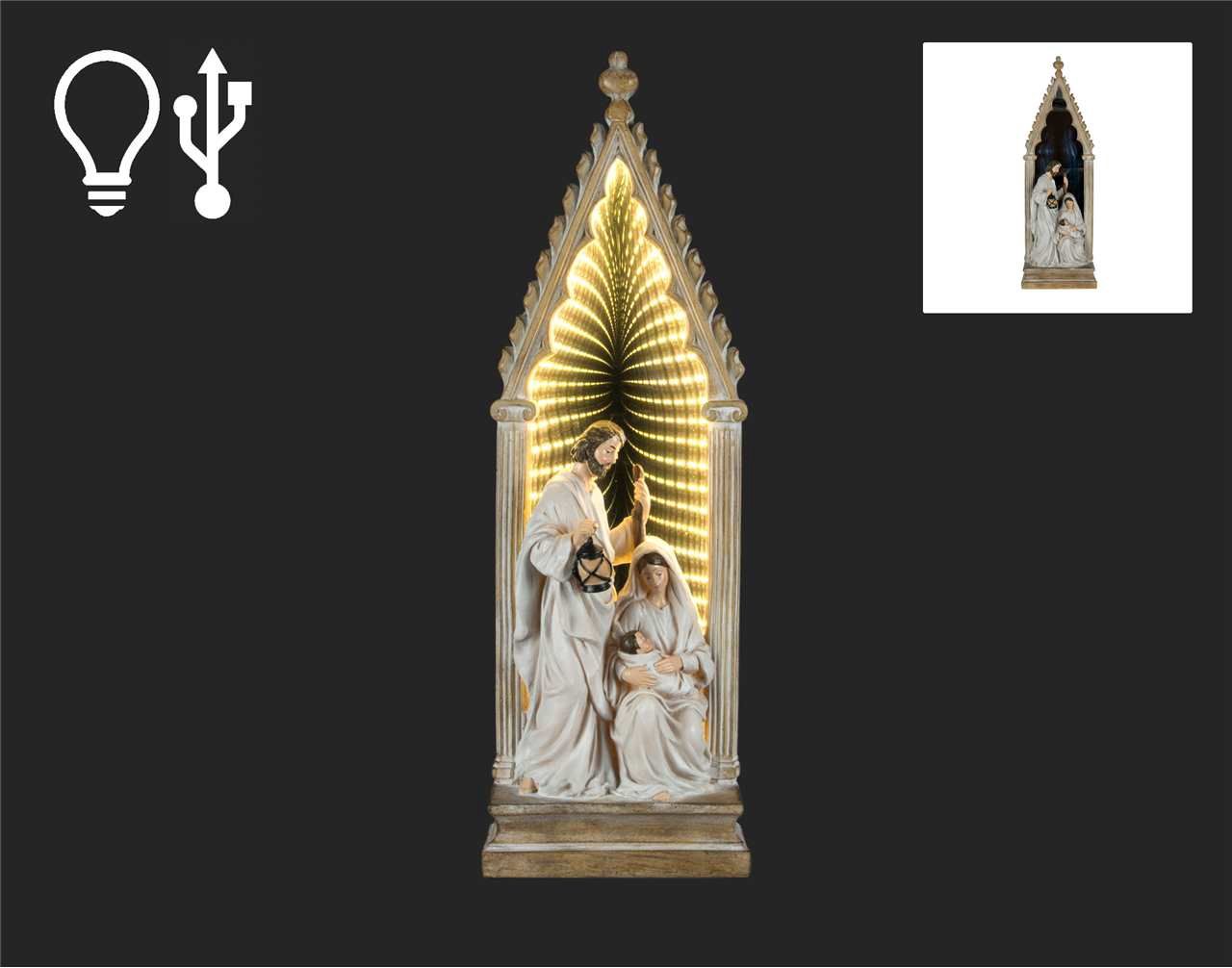 T5037 - INFINITY LIGHT - 23&quot; HOLY FAMILY
