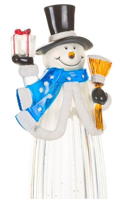H2077 - SNOW GLOBE - CLEAR SNOWMAN