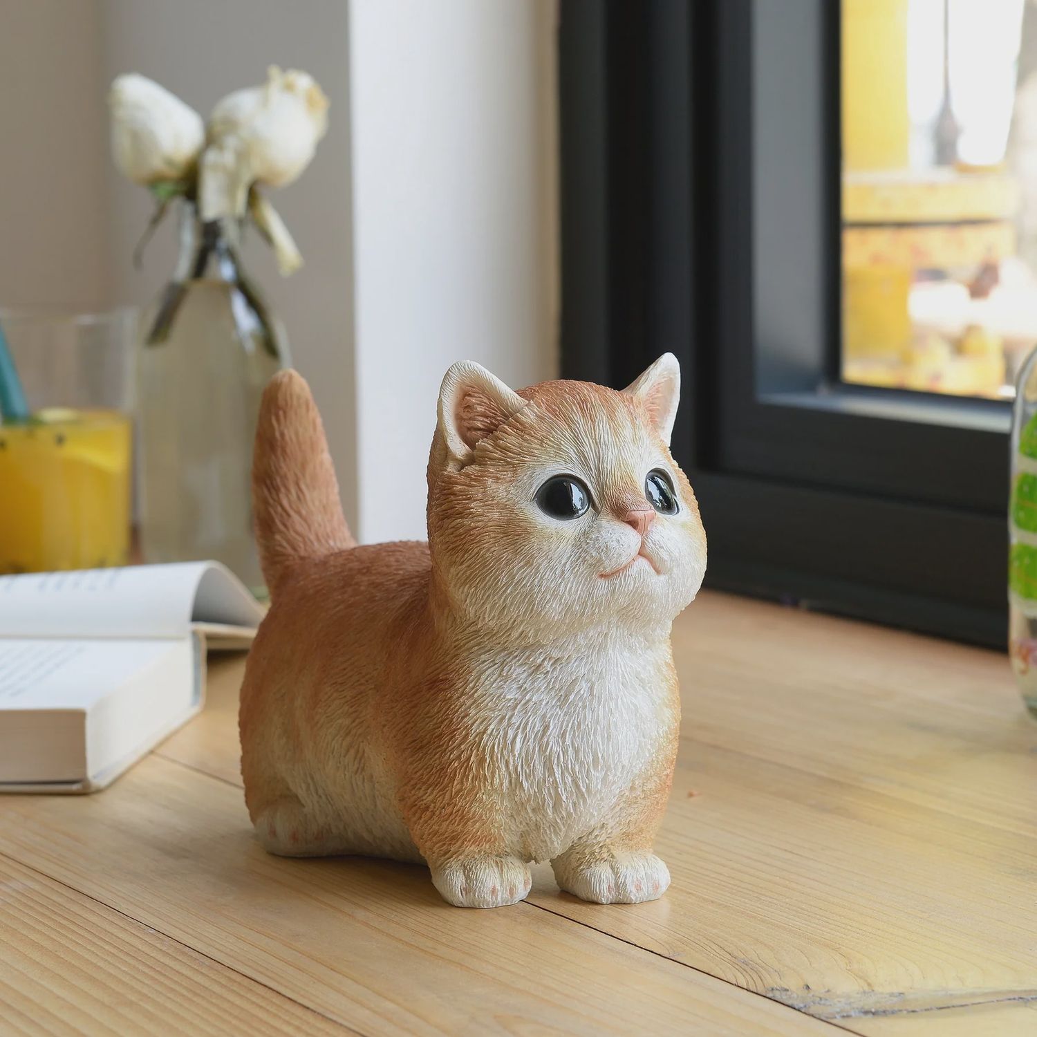 87698-01 - SITTING ORANGE TABBY / 7.8&quot; H