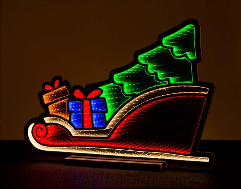 X4300 - INFINITY LIGHT - 23.5&quot; CHRISTMAS SLEIGH