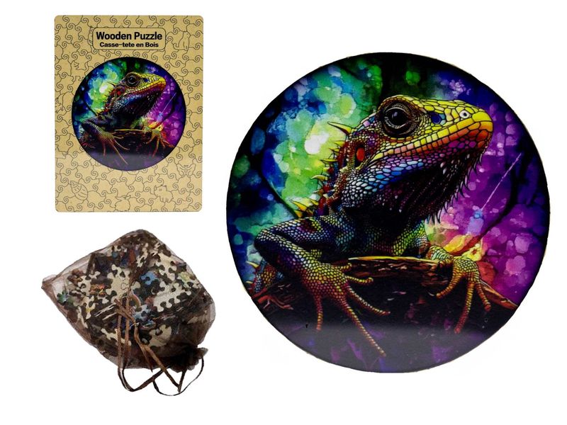 MES13 - WOODEN PUZZLE - LIZARD - 178 PIECES