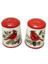 JIC47S - SALT &amp; PEPPER - CARDINAL ON BRANCH