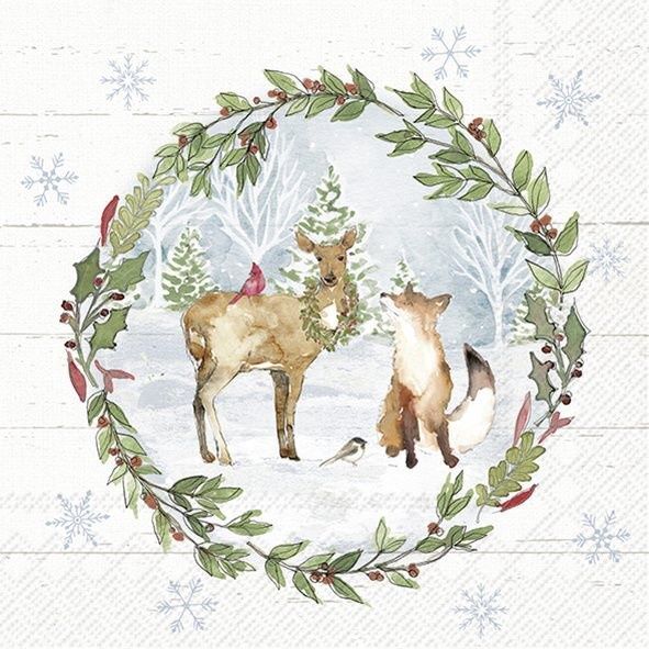 L1084200 - LUNCHEON NAPKIN / COUNTRY CHRISTMAS