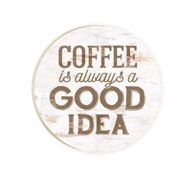 CST0150 - CAR COASTERS - COFFEE IS A GOOD IDEA