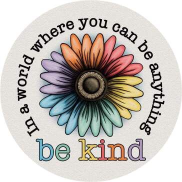 CCC75630 - COASTER CAR --BE KIND FLOWER