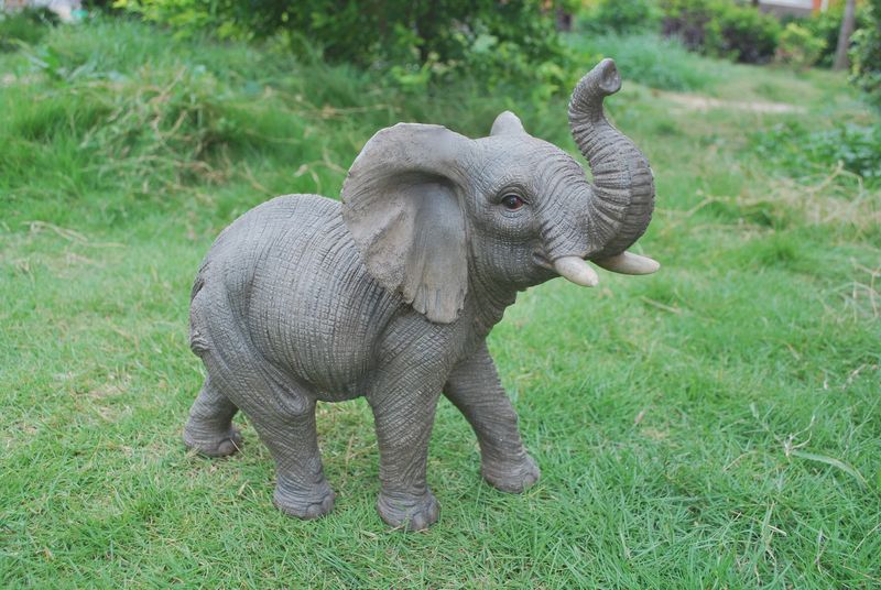 87947 - ELEPHANT WITH TRUNK UP / 12" H